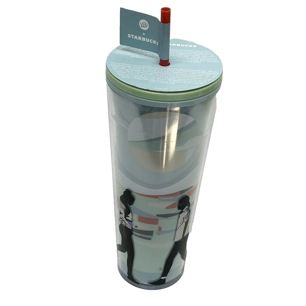 STARBUCKS + LOU 2024 Black History Month DAMON BROWN Cold Cup Tumbler 24oz NEW